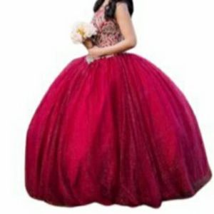 Red Wine Quinceañera Dress